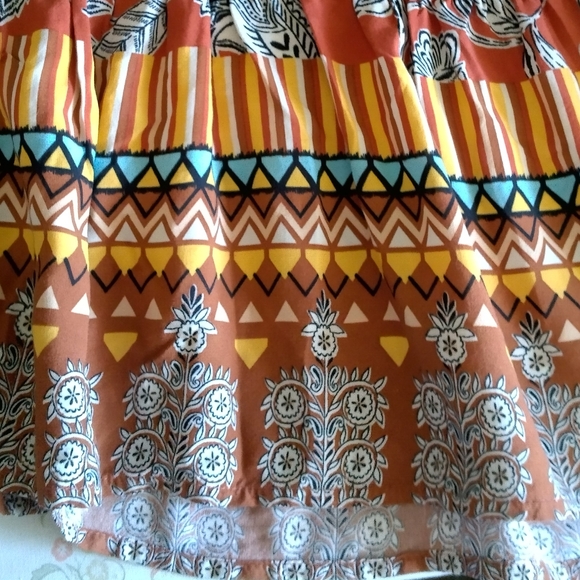 beachlunchlounge Collection Floral Tribal Midi Dress Sun Dress Size XS - Picture 10 of 11